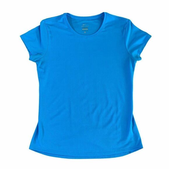 Nike Dri-Fit Women's Blue Short Sleeve Shirt - Picture 1 of 6